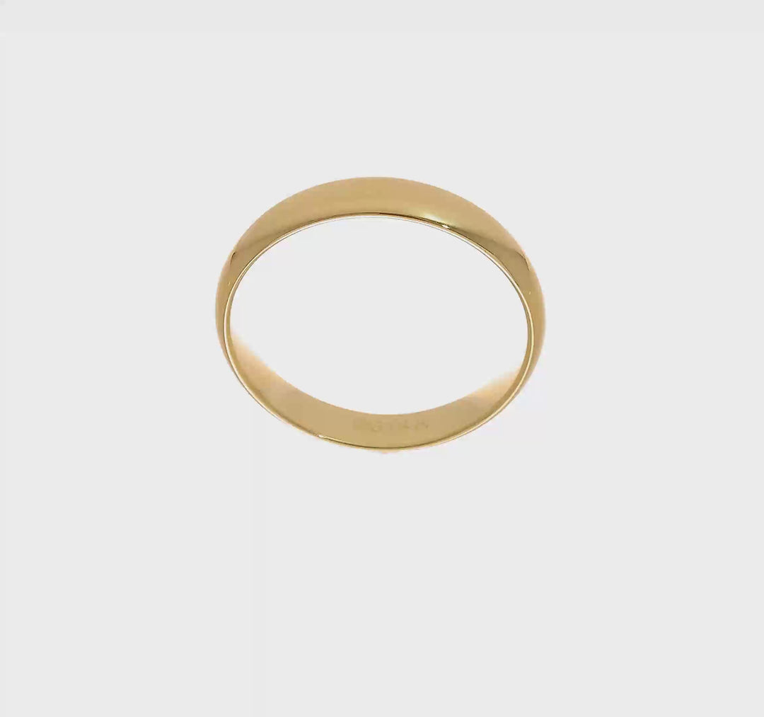 14K Yellow Gold 4mm Comfort Fit Wedding Band