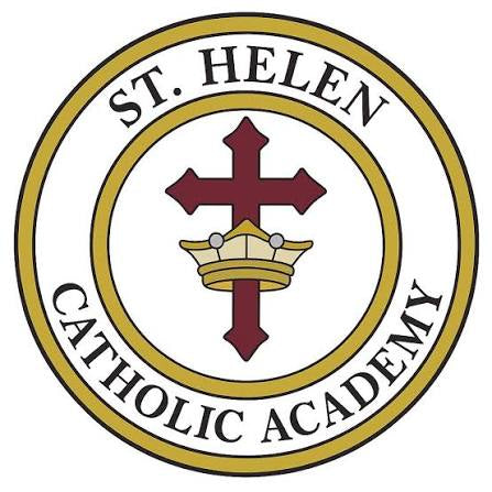 The St. Helen's Catholic Academy school logo in Howard Beach New York, the cross and crown emblem used for the custom cufflinks