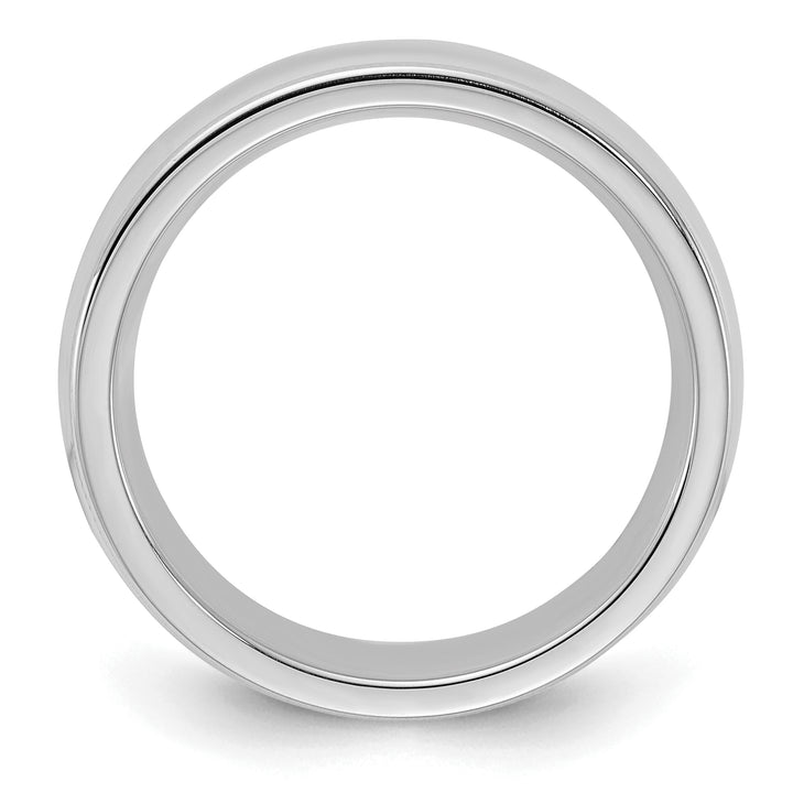 Sterling Silver 6mm Comfort Fit Milgrain Wedding Band - Front View