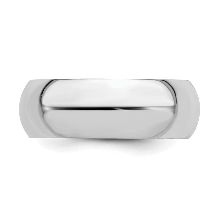 Sterling Silver 7mm Comfort Fit Wedding Band - Side Profile