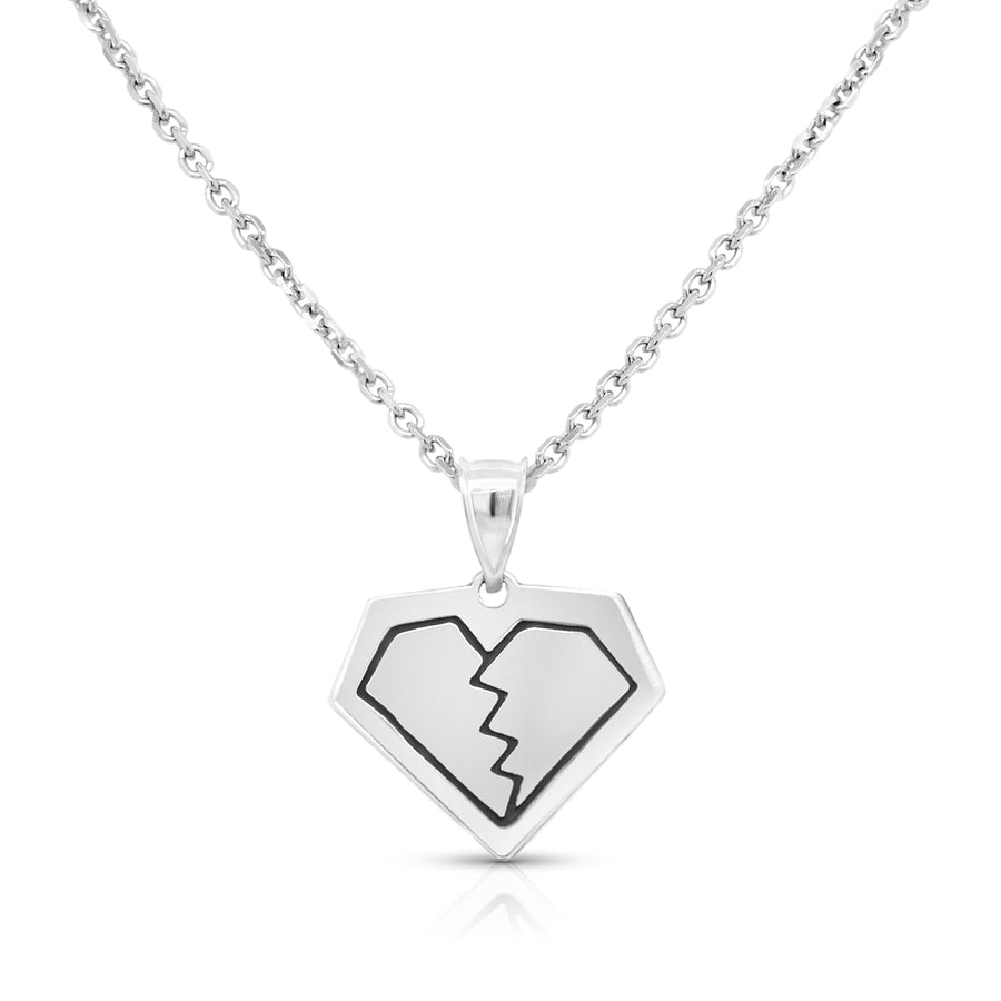Broken Diamond Pendant, Sterling Silver