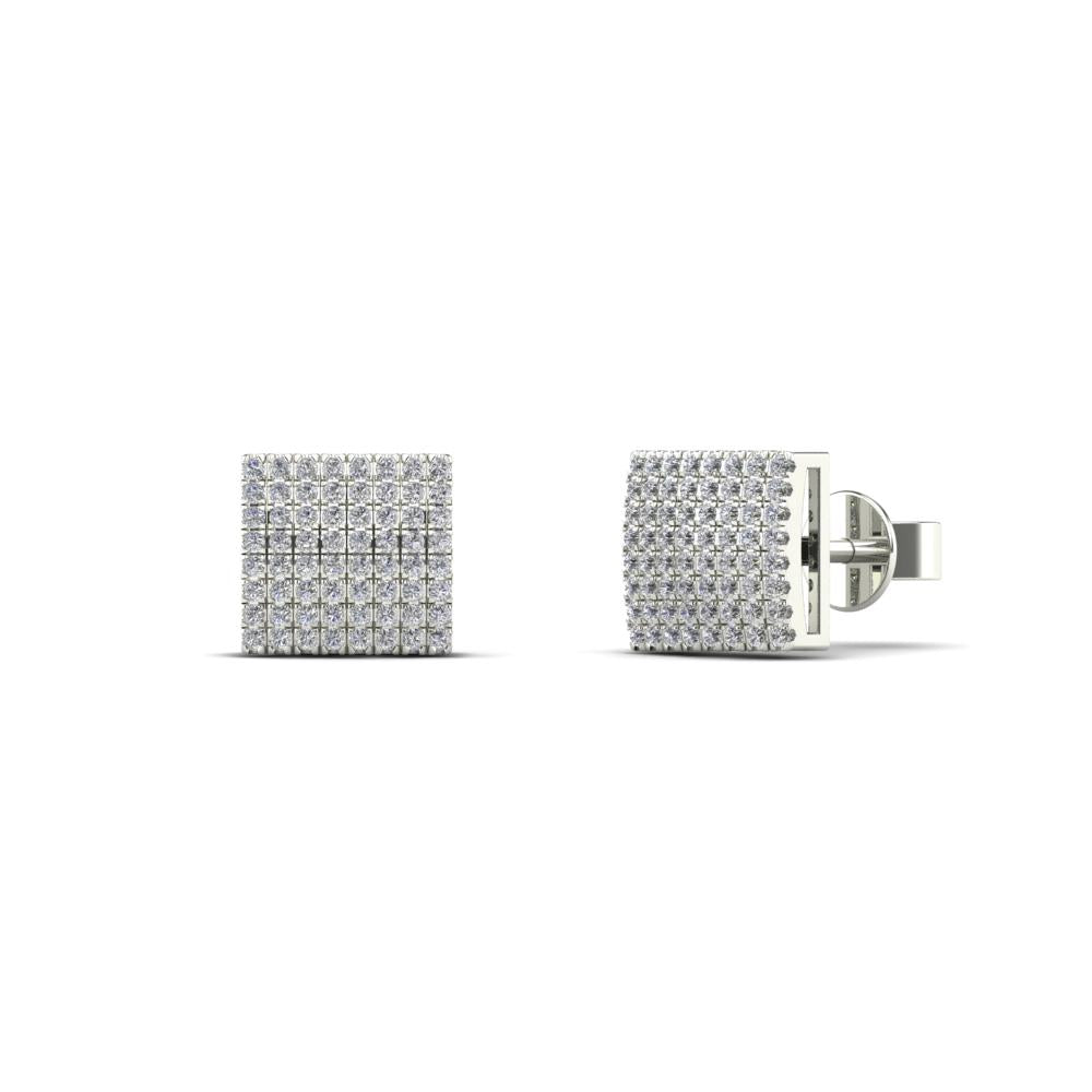 White 14 Karat Stud Earrings 0.27ctw Round Diamonds — AJ's Jewelry Ridgewood, Queens NY